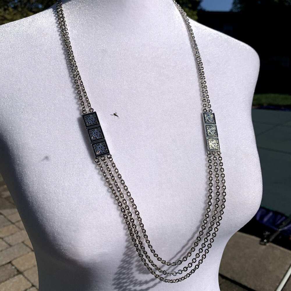 Vtg Elegant Anne Klein 2-3 Strand Long Necklace